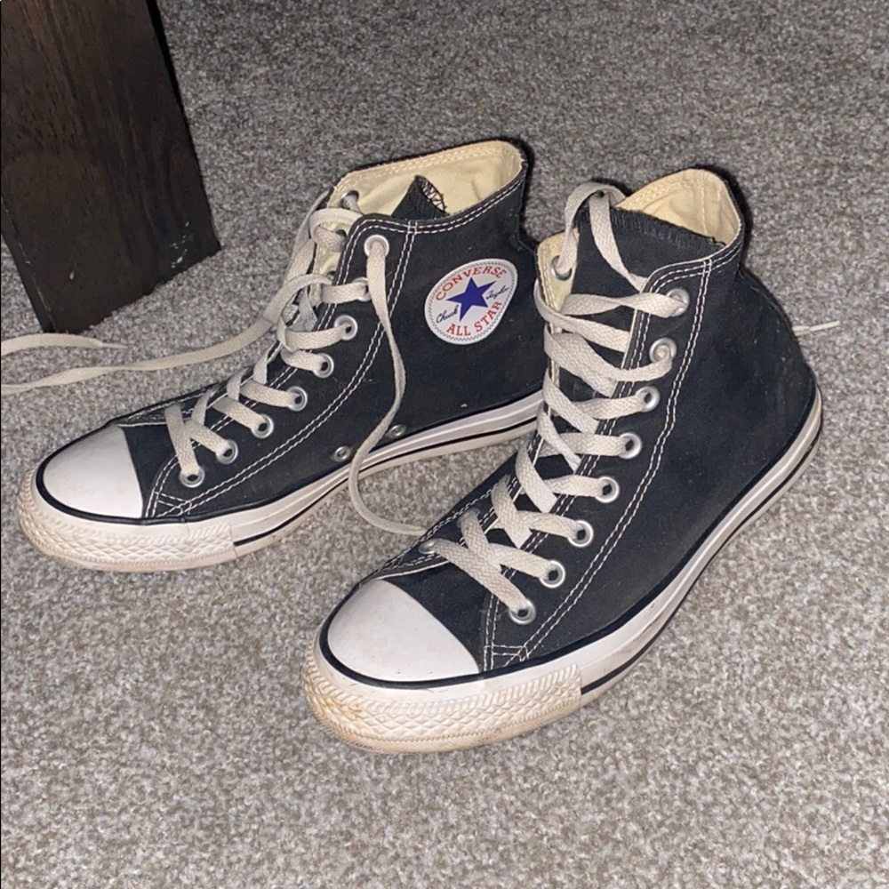 Black high top converse
